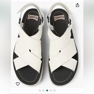 Camper Oruga Up Platform Strappy Sandal Sandals White Size 38 Size 8 K201399